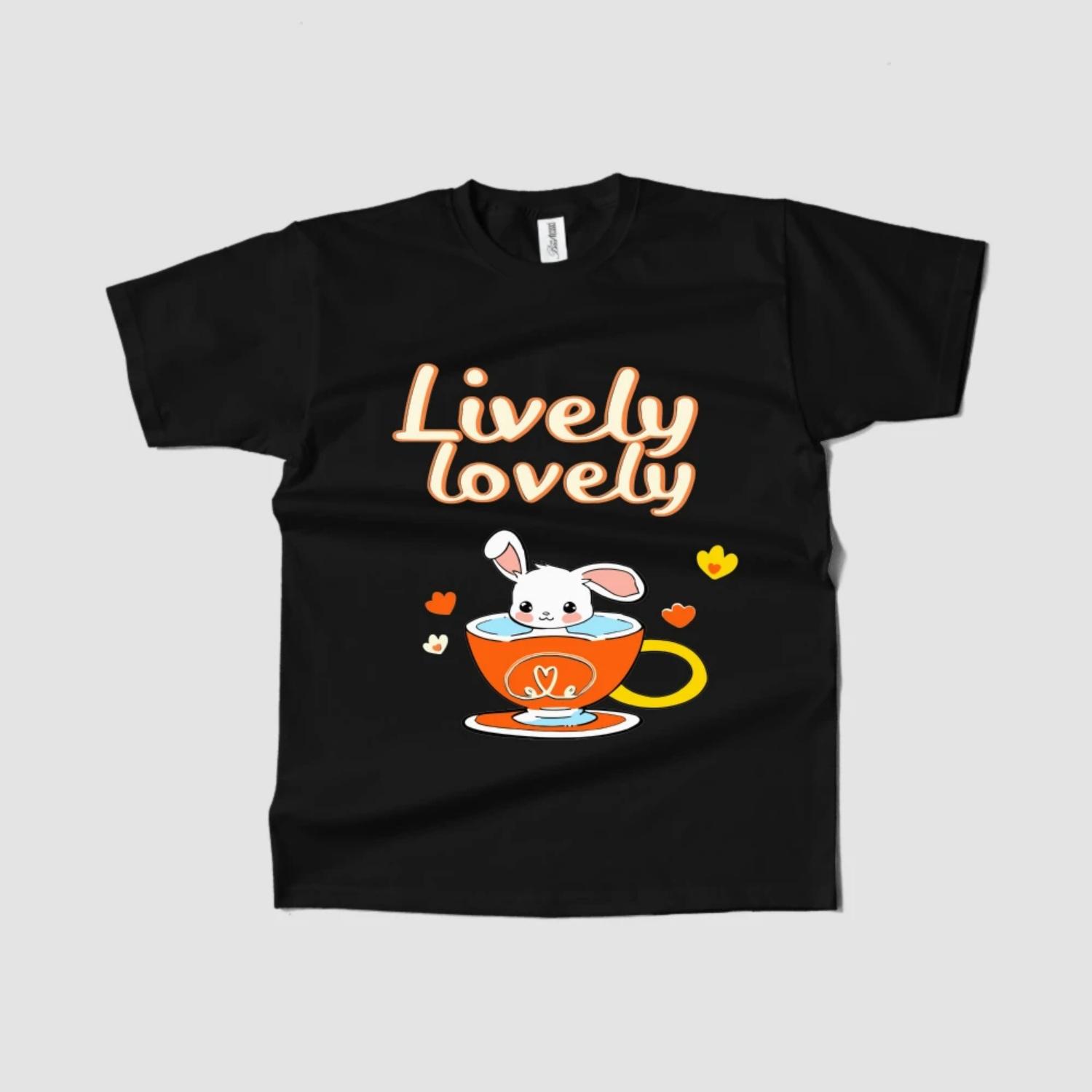

Women s T-Shirt Short Sleeve Round Neck Lively Lovely Graphic Tee Trendy Summer 2023 Fast Shipping S чёрный