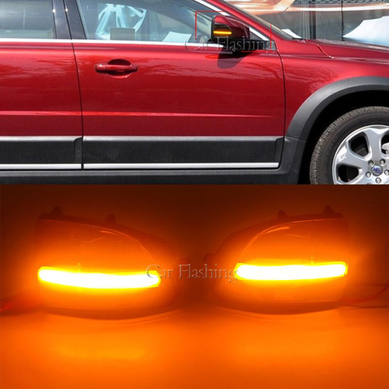 LED Dynamic Turn Signal Light Side Mirror Sequential Lamp Blinker Indicator For Volvo XC70 2007-2015 XC90 2007-2014