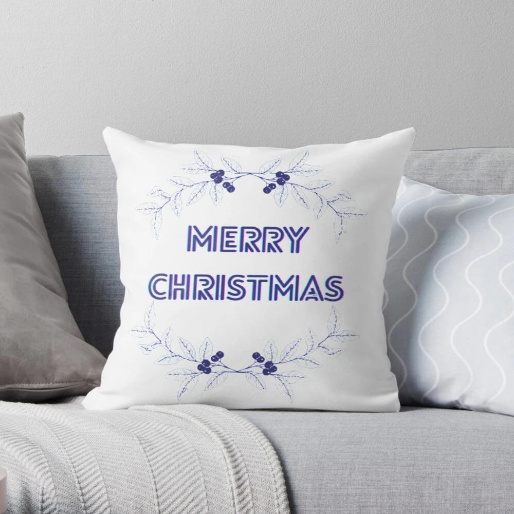 Merry Christmas Decoration Home Holiday Pillowcase Cushion Cover Autumn Modern Living Room Sofa Bed Pillowcase 60*60Cm