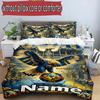 3pcs Duvet Cover Set (1*Duvet Cover + 2*Pillowcase, Without Core), Custom Name Cardiff City FC Pattern Bedding Set, Home Bedroom Decor Gift