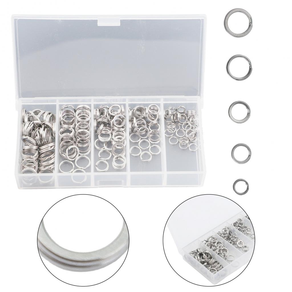 Nerezové kroužky s rozděleným kroužkem Rybaření Outdoorové konektory Nářadí Stříbrné nástrahy