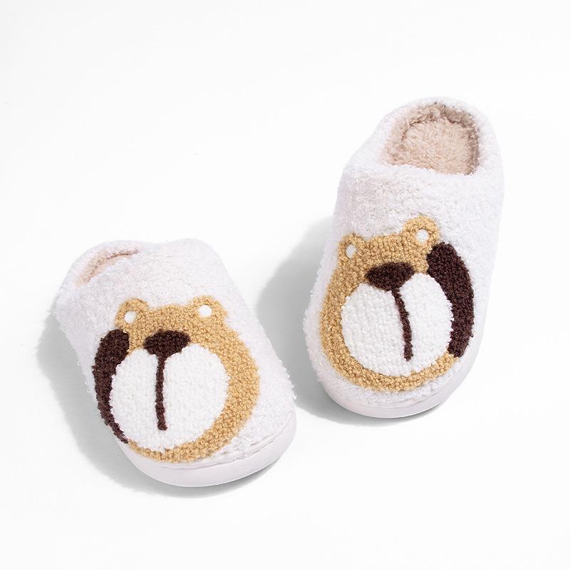 

New Christmas and winter fleece-lined flat indoor children s cotton slippers, casual slip-on shoes for boys and girls, warm for toddlers and young 26-27/17.8cm