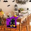1pc Purple Halloween Table Runner with Castle  Ghost Pattern Dustproof Durable Tablecloth for Halloween Dining Room Decoration