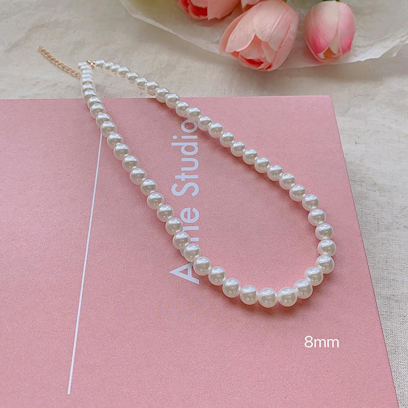 Ins Wind Pearl Necklace Design Collarbone Chain Love Pendant Jewelry