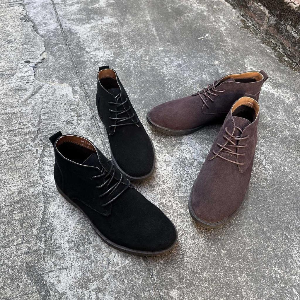 New Men Shoes Chelsea boots Suede Leather Boots Men Snow Boots Waterproof  Winter Shoes Leather Men Ankle Boots Fur Men Shoes Buy cheaply on Joom