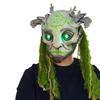 Halloween Green Forest Elf Latex Mask - Old Man Design
