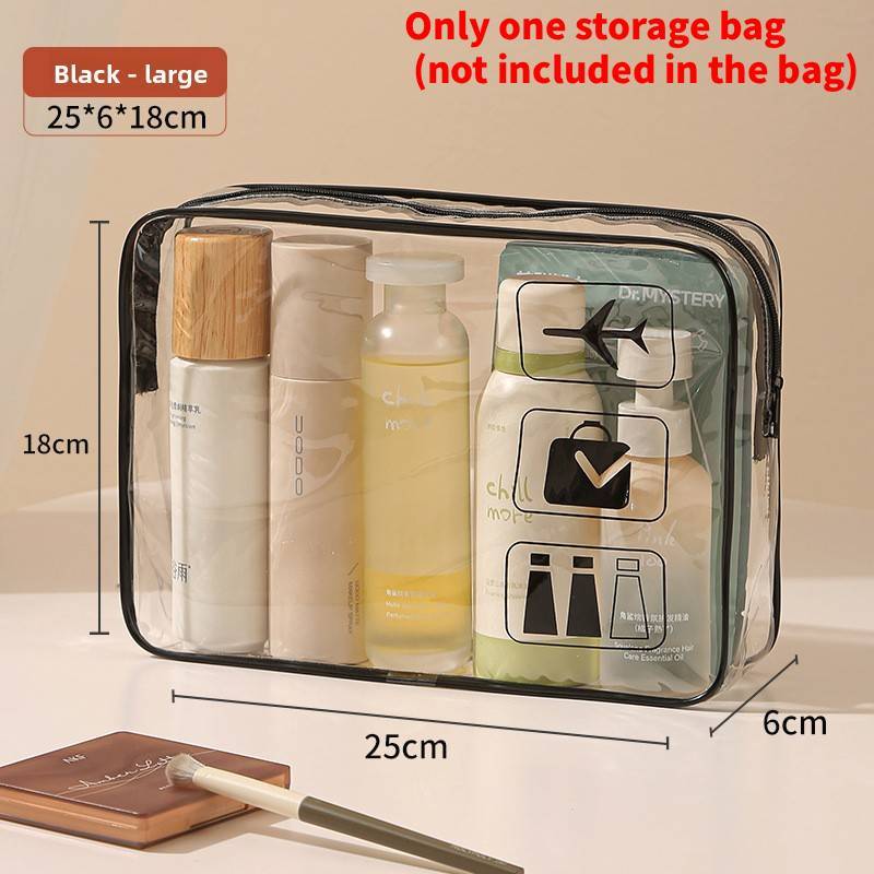 Modern Minimalist Pvc Travel Toiletry Bag With Large Capacity For Cosmetic And Bathroom Storage