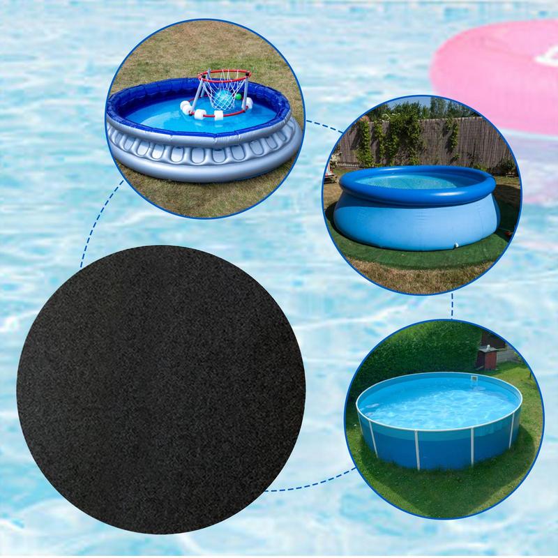 Hot Tub Mat 3.7m Diameter Non-Slip Inflatable Spa Pad Portable Waterproof Floor Protector Absorbent Ground Base For Indoor