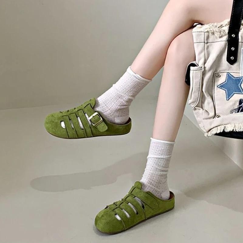 Fashion Roman Sandals Soft Woman Slippers Low Price 39 Casual Slides 2025 Trend New Style Korea Unique Luxury Vip Summer Shoes for Women