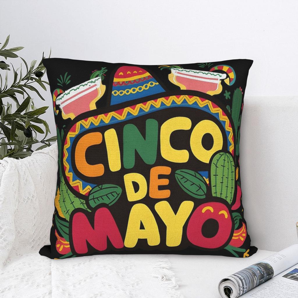 Cinco De Mayo 2026 Pillow Cover Merch Printed Cushion Cover Decorative Pillow Case Cover Home Multi Size
