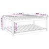 Vidaxl Garden Table, 121X82.5X45 Cm, Solid Pine Wood