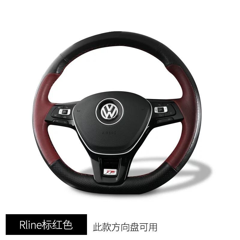 1Pc New R Rline Car Steering Wheel Logo Emblem Sticker Decals for Jetta Touran POLO Golf MK4 MK5 MK7 Tiguan Passat TSI TDI