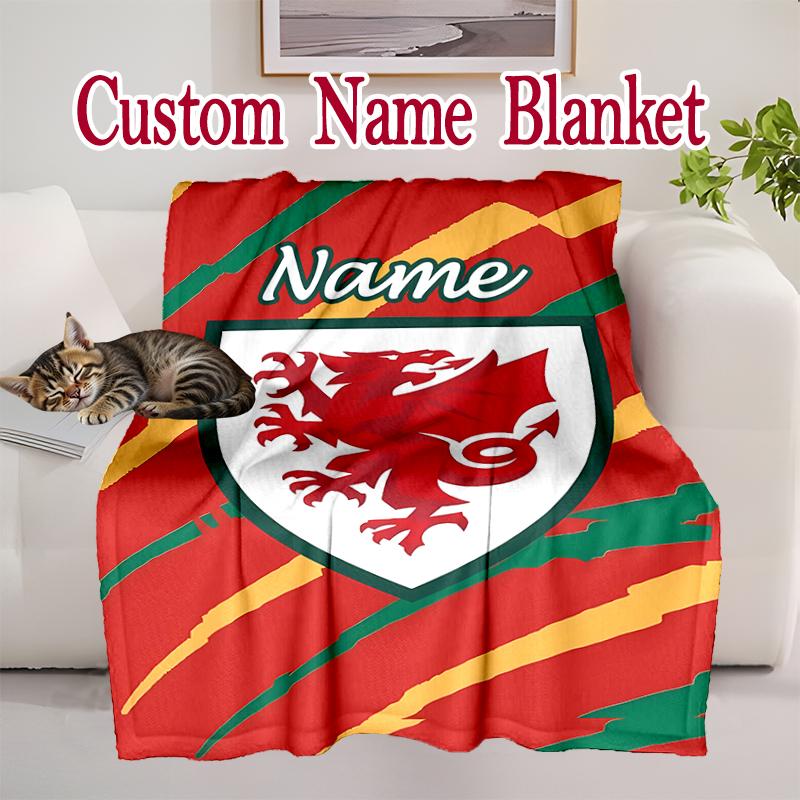 1pc Easy-Care Wales National Football Team (2) Blanket, Perfect for Couch, Bed, Home, Travel and More, Warm and Durable Printed Blanket