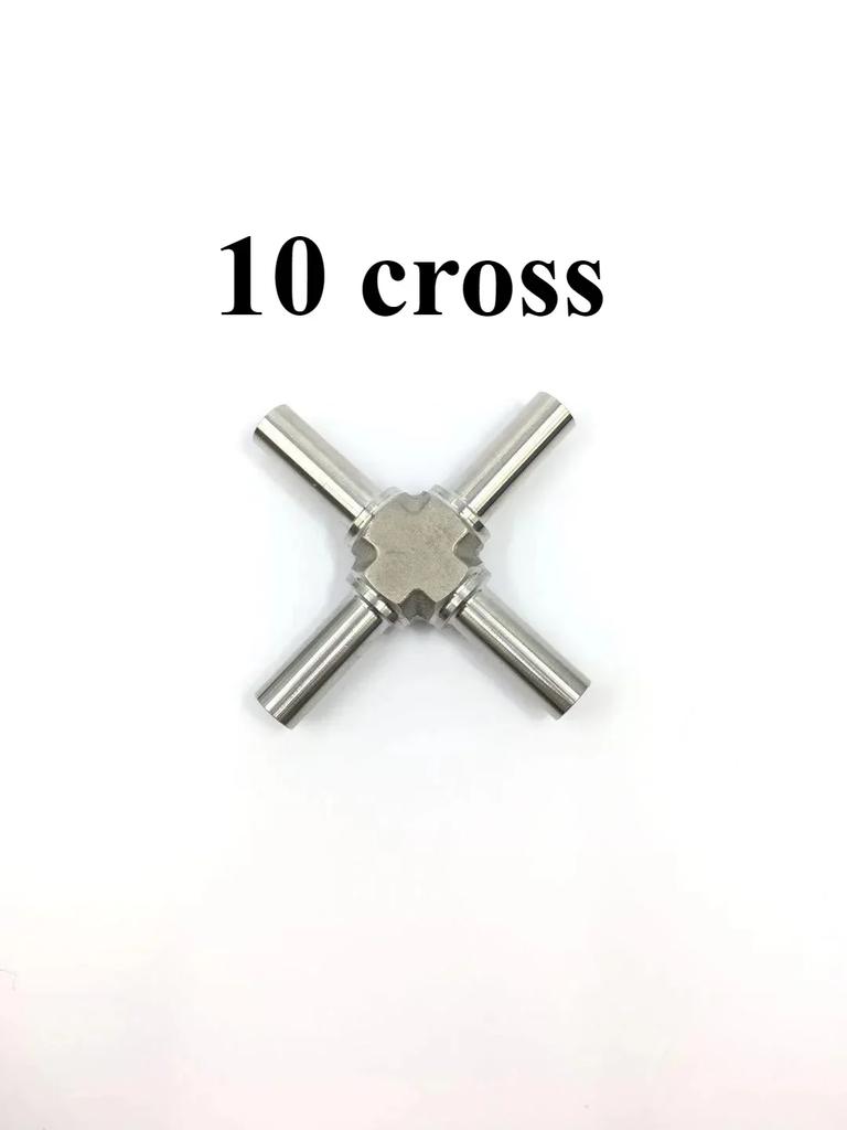 6 8 10 12 mm 1/4 3/8 1/2 3/4 Inch Auto Weld Cross 4 Ways Pipe Fitting 316L Stainless Steel BA Grade
