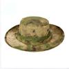 Militärstil Camouflage Eimerhut Outdoor-Aktivitäten Sonnenschutz Breiter Rand Faltbare Baumwollmischung Kappe
