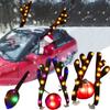 Car Antler Decoration Reindeer Christmas Decoration Kit with LED Light Up Car Truck Vehicle Costume Christmas Antler Deer Decor