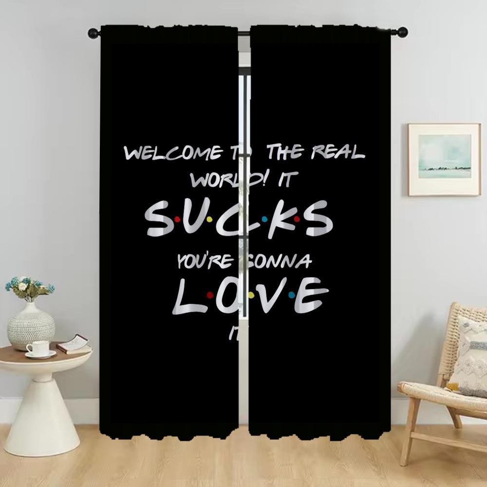 Elegant Room Curtains for Camera Friends Shades Window Curtain for Room 2 Panel Partition Home Interior Curtains Living Kitchen