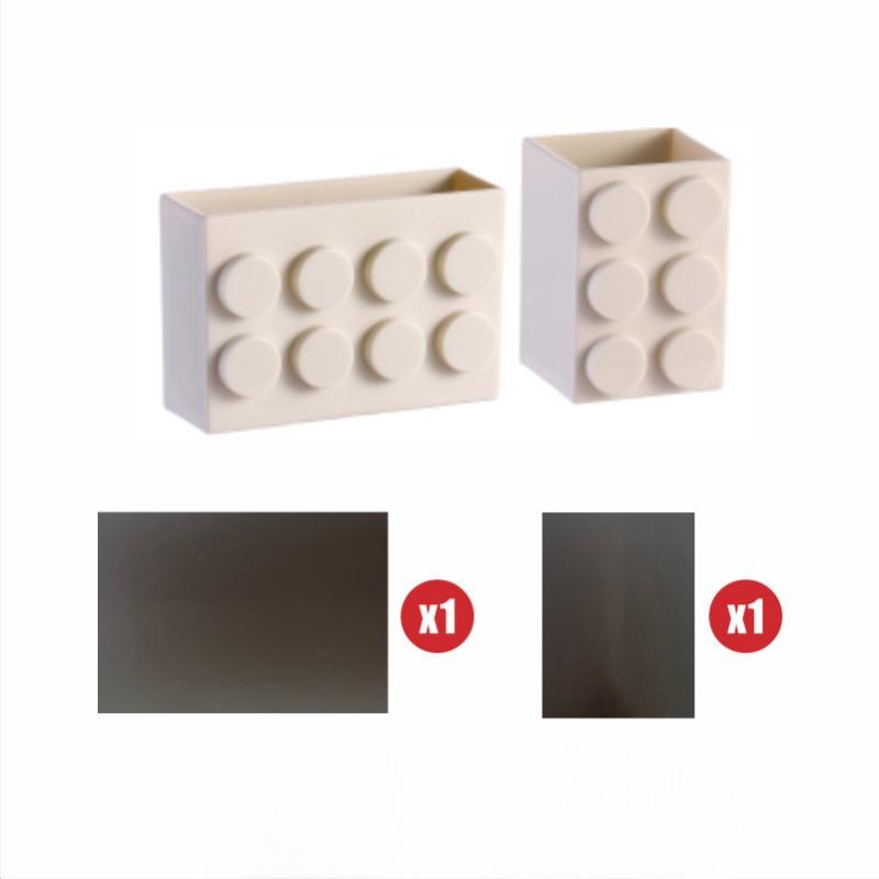 

Refrigerator Sticker Magnetic Storage Rack, Non-drilling Wall-mounted Storage Box, Multi-functional Magnetic Adhesive Kitchen Storage Box Square + Rectangle