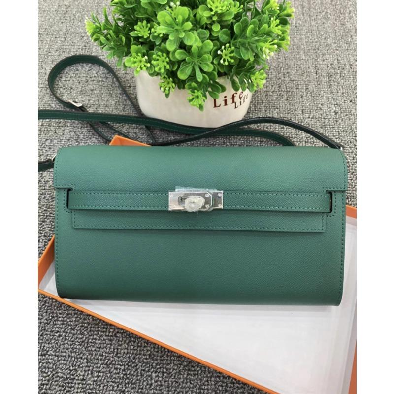 Sac femme première couche cuir de vachette bandoulière réglable long portefeuille KL bandoulière unique bandoulière fermeture éclair cuir de vachette petit sac carré tendance