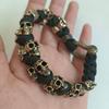 Punk Skull Paracord Bracelet for Men Vintage Style Handmade Adjustable Wristband for Men