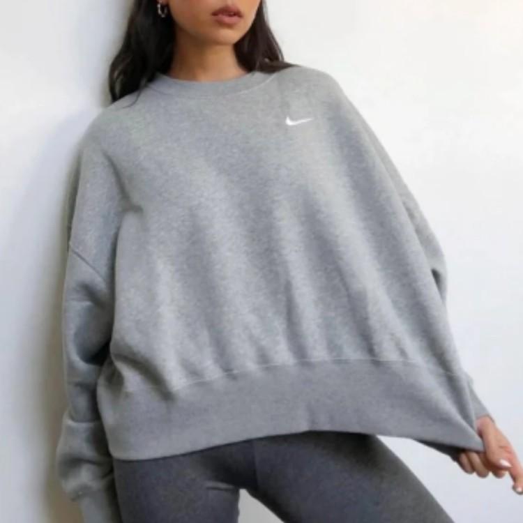 Nike Womens Sportswear Essential Crewneck Grey Women Streetwear CK0168-063