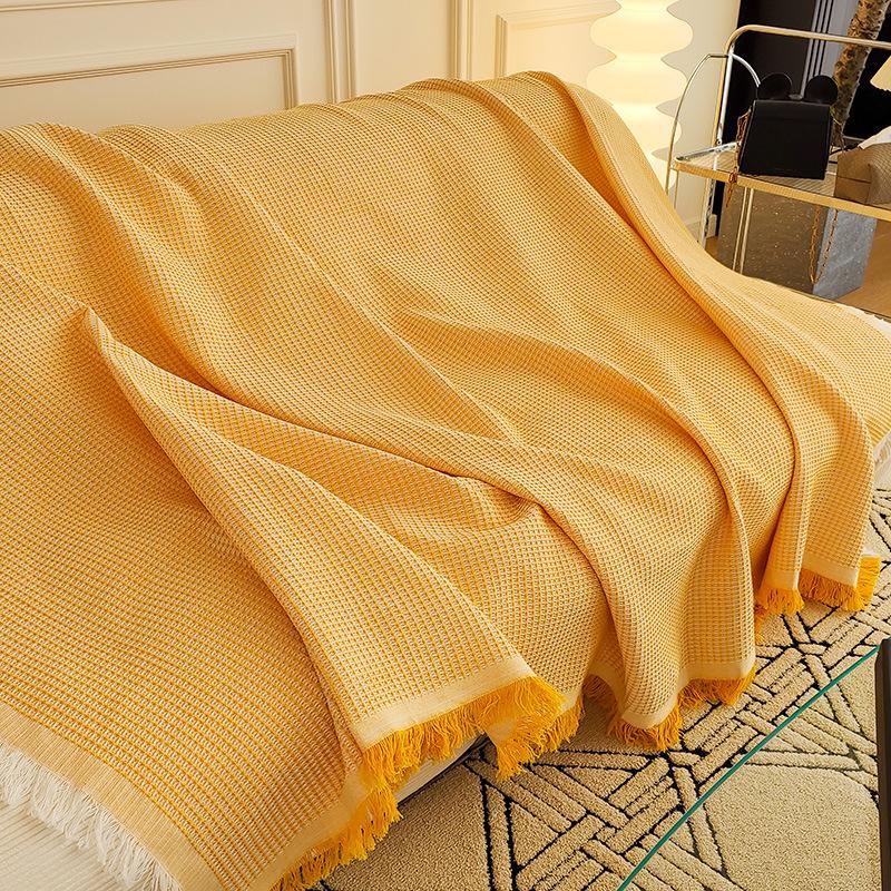 Woven Sofa Cover Blanket Towel for Living Room Furniture Decor Tapestry Couch Cover Solid Color
