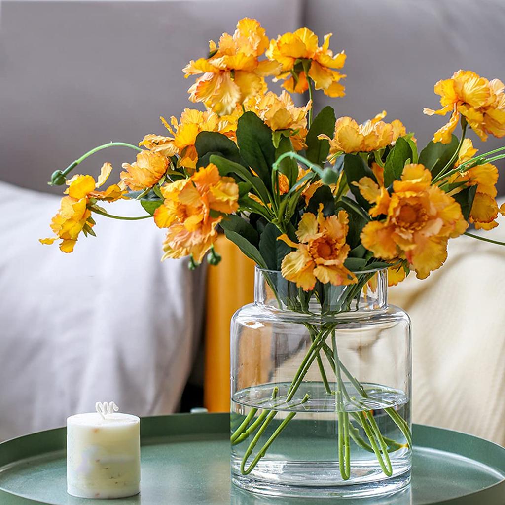 Glass Vase, Transparent, Large Vase, Flower Base, Glass Base, Glass Bottle, Arrangement, Interior, Hydroponics, Ikebana, Artificial Flowers, Stylish,