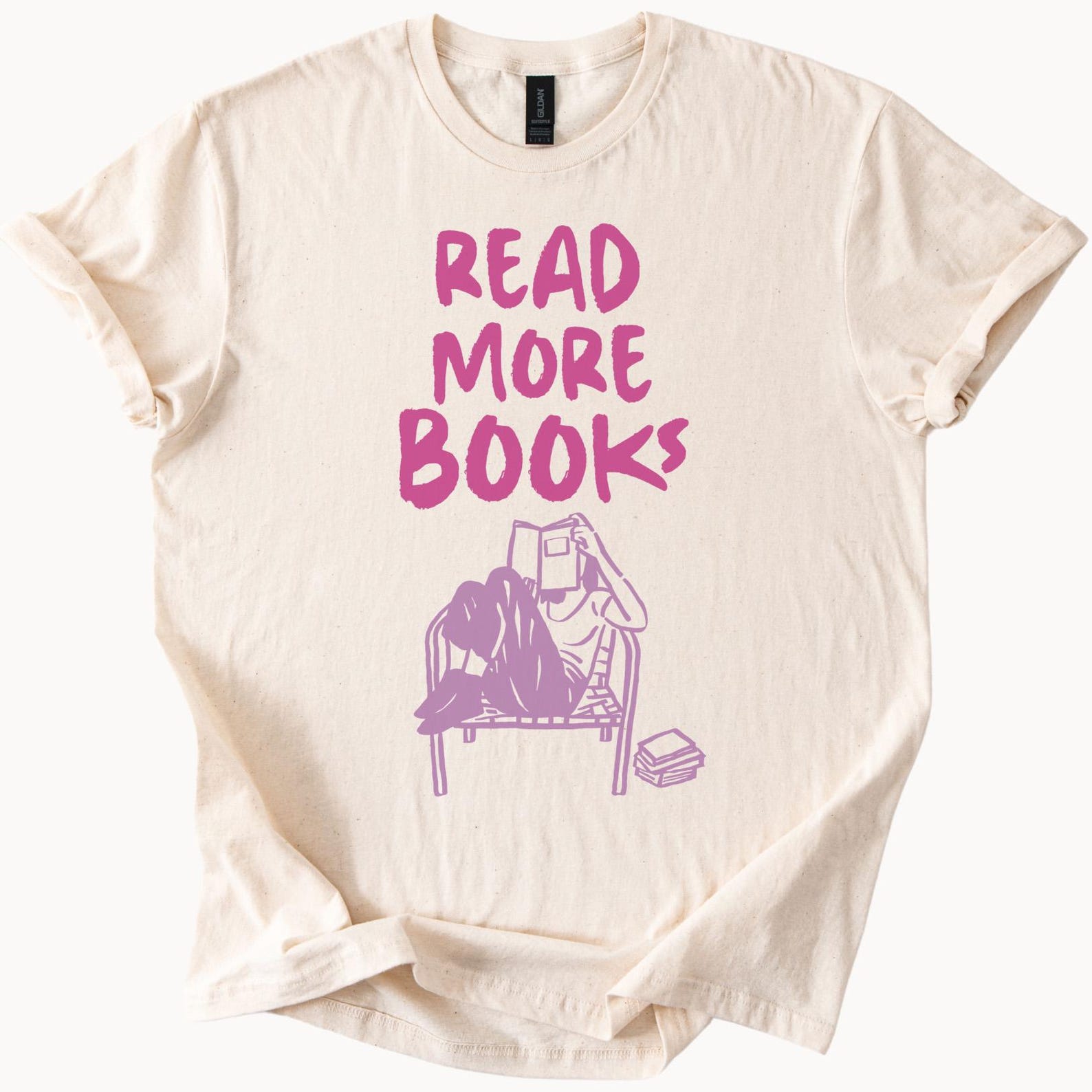 Read More Books Graphic Tee Book Lover Shirt Reading Illustration T Shirt Bookworm Gift Literary Reader Apparel Unique Bookish Top 100