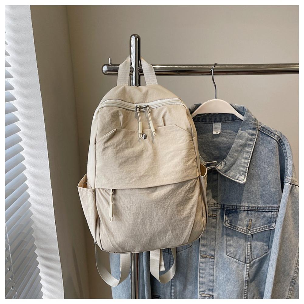 Backpack women s new fashionable lightweight large capacity school bag versatile nylon cloth travel backpack commuter women s bag 23*12*34