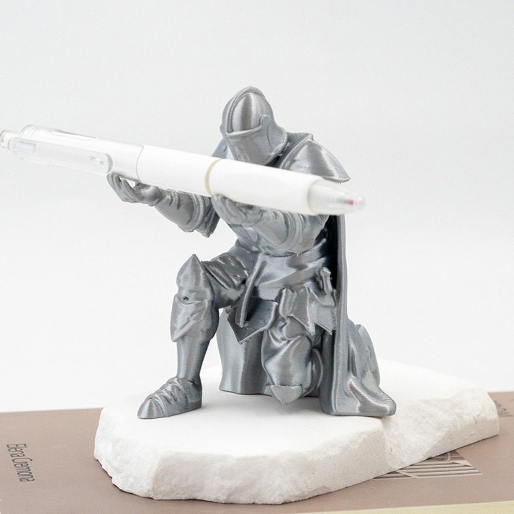 Portapenne Cavaliere Portaoggetti da Scrivania Organizzatore da Tavolo Fatto a Mano Porta Penne Cavaliere Medievale