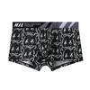 Men's Underwear Printed Mid Waist Slim Fit Breathable Ice Silk Thin Flat Corner Pants