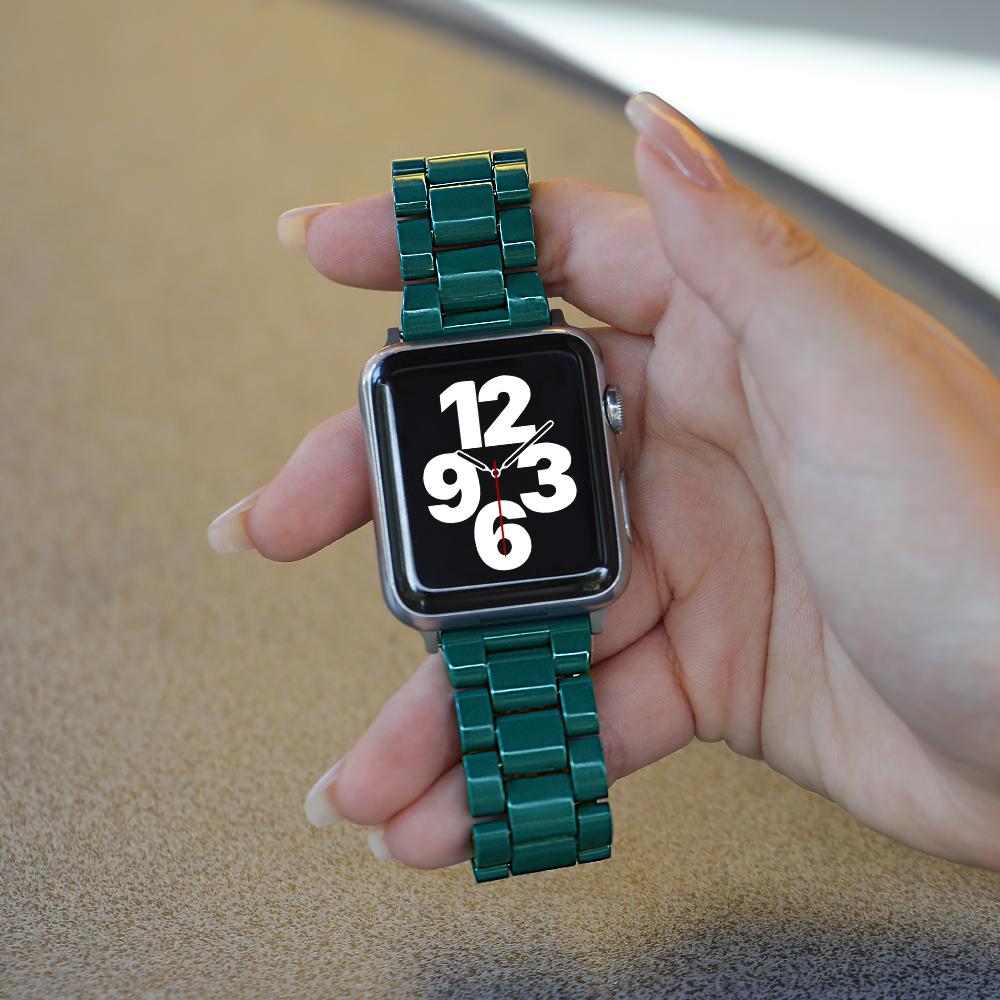 Harzarmband für Apple Watch Armband 45mm 44mm 42mm 40mm 41mm 45 mm Metallschnalle correa bracelet iwatch Serie 8 7 6 5 4 Ultra 49mm