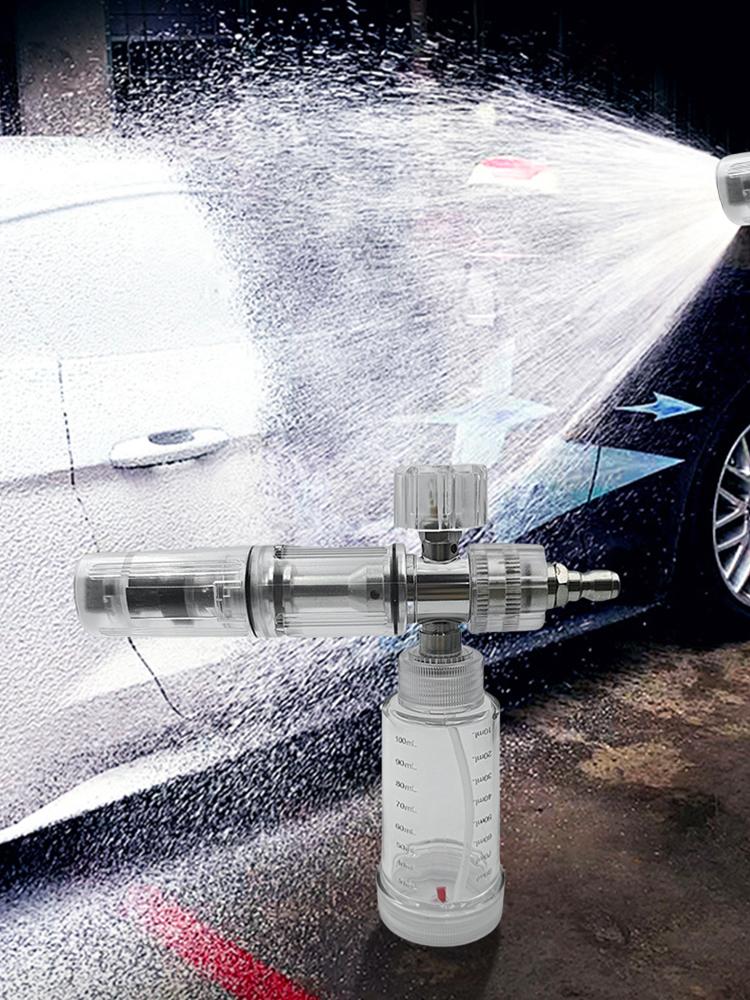 100ml Soap Foam Spray Bottle Adjustable Pressure Washer Gun with 5 Nozzle Tips Foam Spray Pot for Cleaning Cars SUVs
