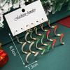 Hot-selling Christmas versatile personality spiral geometric earrings metal texture multi-color earrings set