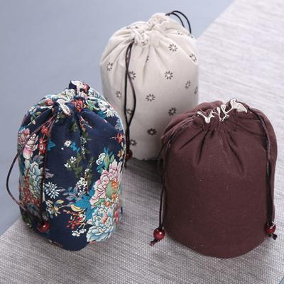 Tragbare Baumwoll- und Leinen-Teezubehör-Reise-Aufbewahrungstasche Teekanne Stofftasche Meister KungFu Teetasse Anti-Fall Stofftasche Teezubehör