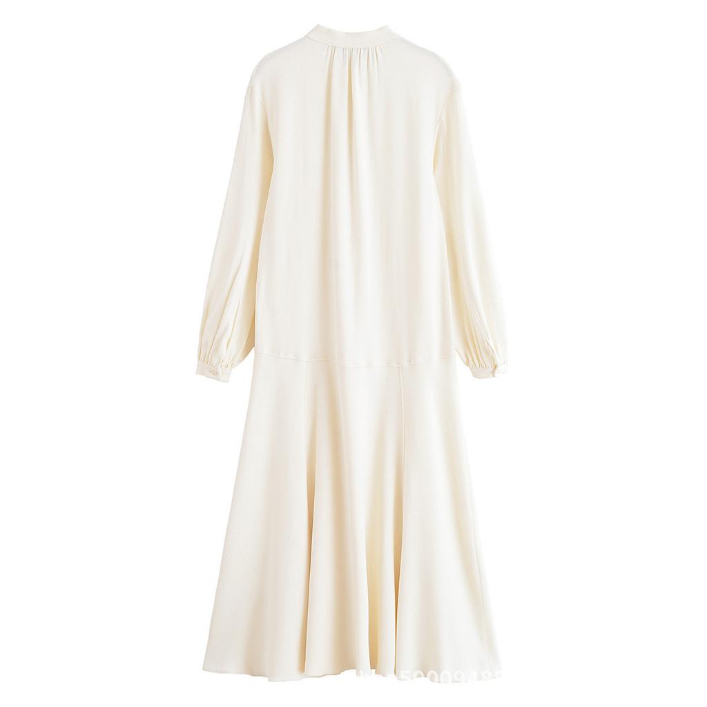 New women's clothing, European and American fashion loose long-sleeved bow dress