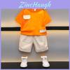 Stylish Korean Style Summer Outfit Set For Boys Comfortable Cotton Short Sleeve