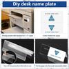 24 Paquetes Placas de Nombre de Plástico Transparentes para Escritorio Soporte de Placa de Nombre Acrílico de 8.5 x 3 Pulgadas Marco de Letrero de Me