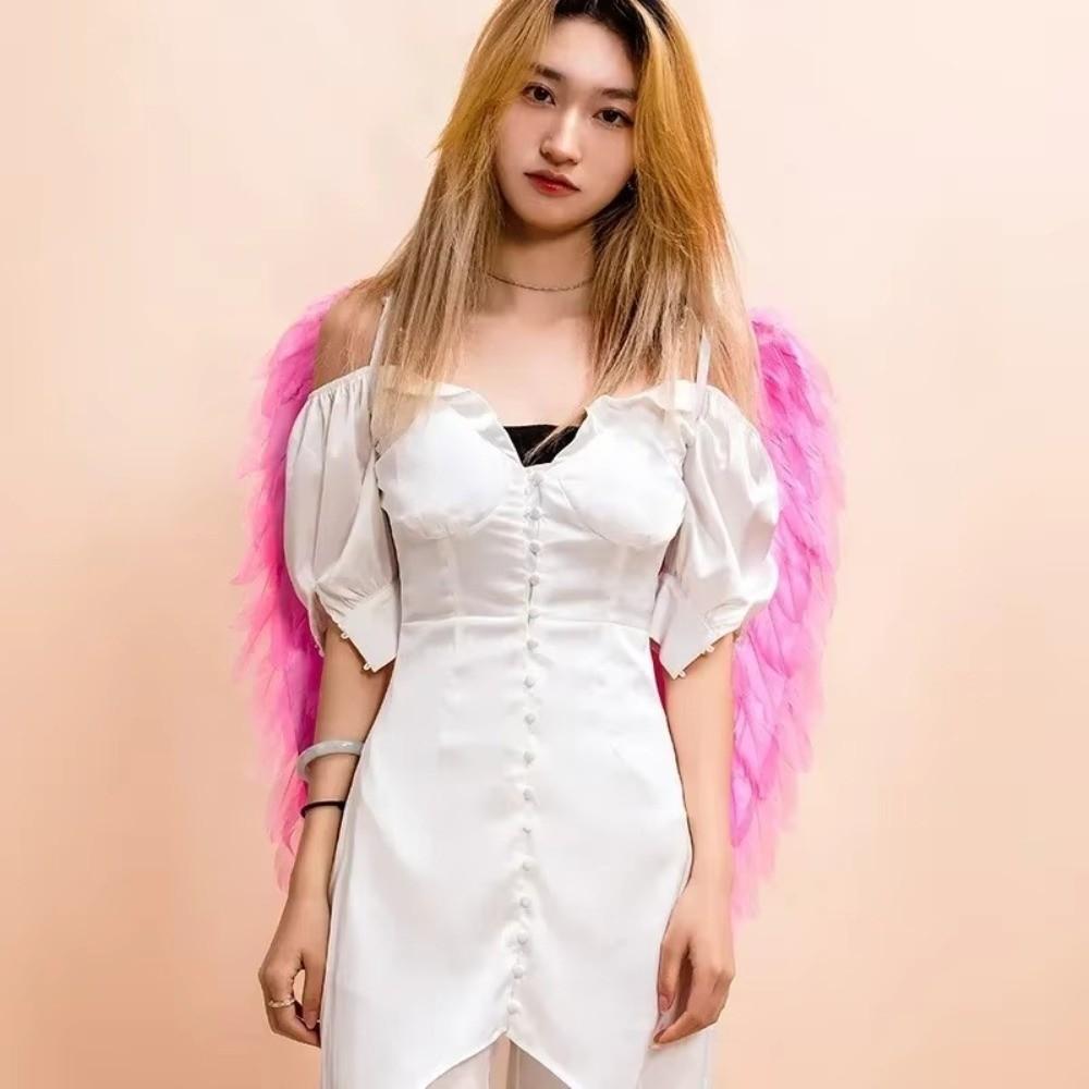 Large Devil Feather Wing Solid Color Halloween Wing Temperament Angel Feather Wing Children