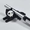 Cat Pen Holder 3D Printed Black Cat Ornament Cat Figurine with Detachable Skull Mask for Home Office Desk Halloween Decoration