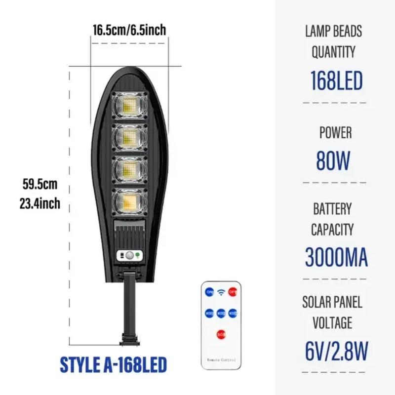 Outdoor LED Solar Lights Garden Street Light With Motion Sensor and Remote Control Waterproof Wall Light for Garage Floodlight