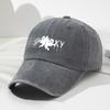 Unisex SPKY Halloween Black Humor Print Soft Top Baseball Cap Adjustable Outdoor Sports Hat