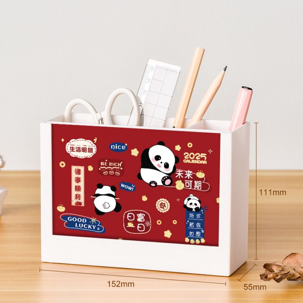 Multi-Function Desk Calendar Organizers 2025 Desktop Stationery Organizer Pencil Storage Box  Home