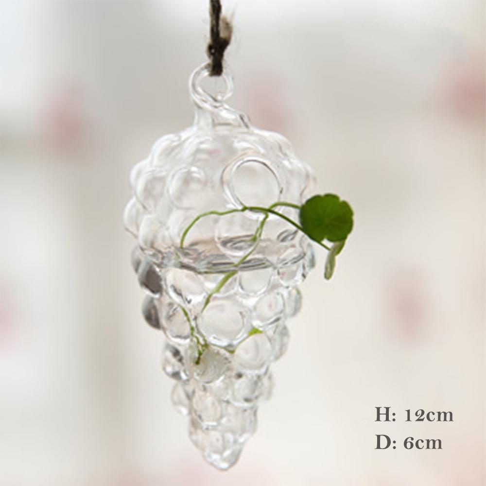 1Pcs Creative Hanging Glass Vase Transparent Hydroponic Container Terrarium Flower Plant Pot Garden Home Wedding Decoration