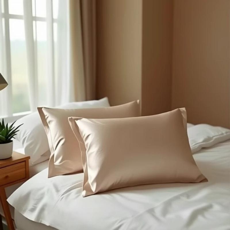 Simulated Silk Pillowcase Pillow Cover For Summer Cooling Standard Size Durability Easy Removal Pillow Sleeve