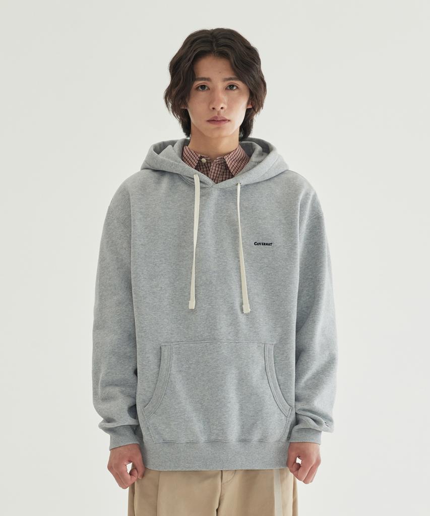 Small Logo Fleece-Lined Hoodie Melange Gray