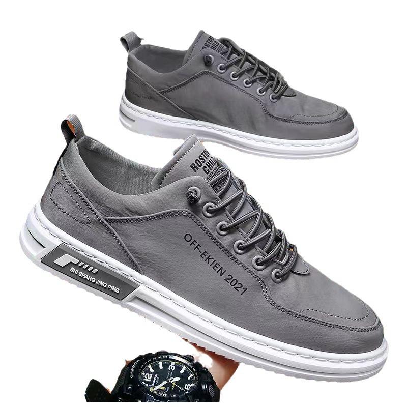 Breathable Casual Ice Silk Canvas Shoes Versatile Soft-Soled Men'S Shoes Board Shoes Sports Shoes Simple Men'S Shoes