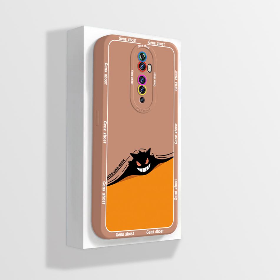 Quadratische Flüssigsilikonhülle für OPPO Reno 2 Reno2 2Z 2F Z F Linsenschutz Stoßfest Weiche Handyhüllen Rückseite Reno2F Reno2Z