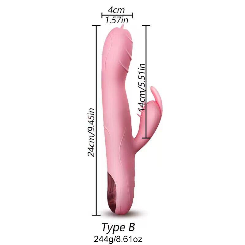 G-spot Vibrator Tongue Licking Telescopic Vaginal Massagers Licking Clitoris G-spot Stimulation Masturbate Dildo SexToy for Women