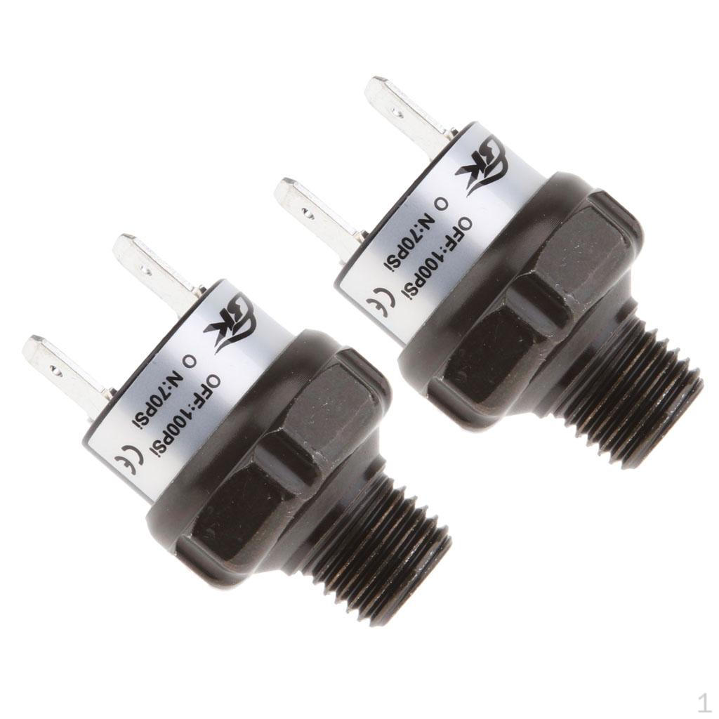 

2 Pack NPT1/4 70-100PSI Air Horn Pressure Control Switch Valve Compressor